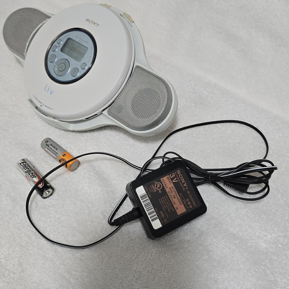 Sony CD Walkman Disc Mp3 D-NE329LIV & Speaker Stand BCA-DNE320S Bundle Vintage - Picture 12 of 16